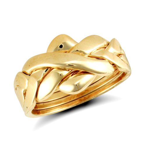 9ct Yellow Gold 4 Piece Puzzle Ring