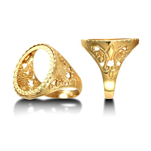 9ct Yellow Gold Full Sovereign Ring