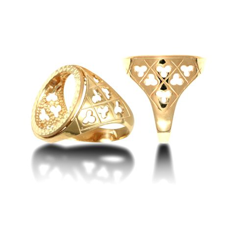 9ct Yellow Gold Half Sovereign Ring