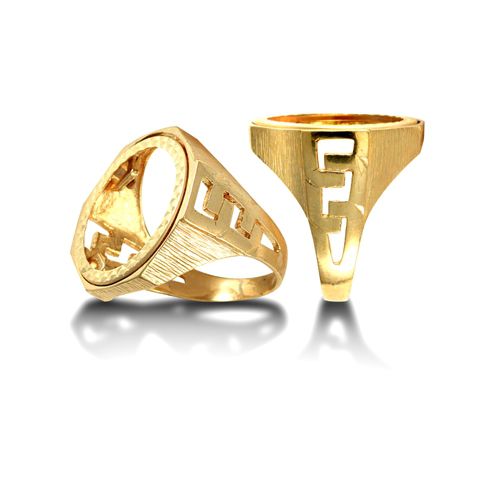 9ct Yellow Gold Half Sovereign Ring
