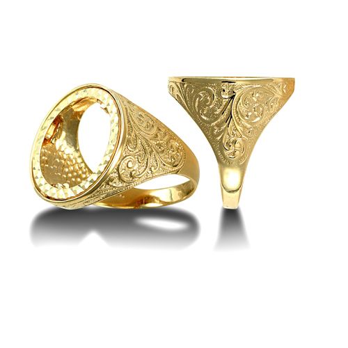 9ct Yellow Gold Full Sovereign Ring