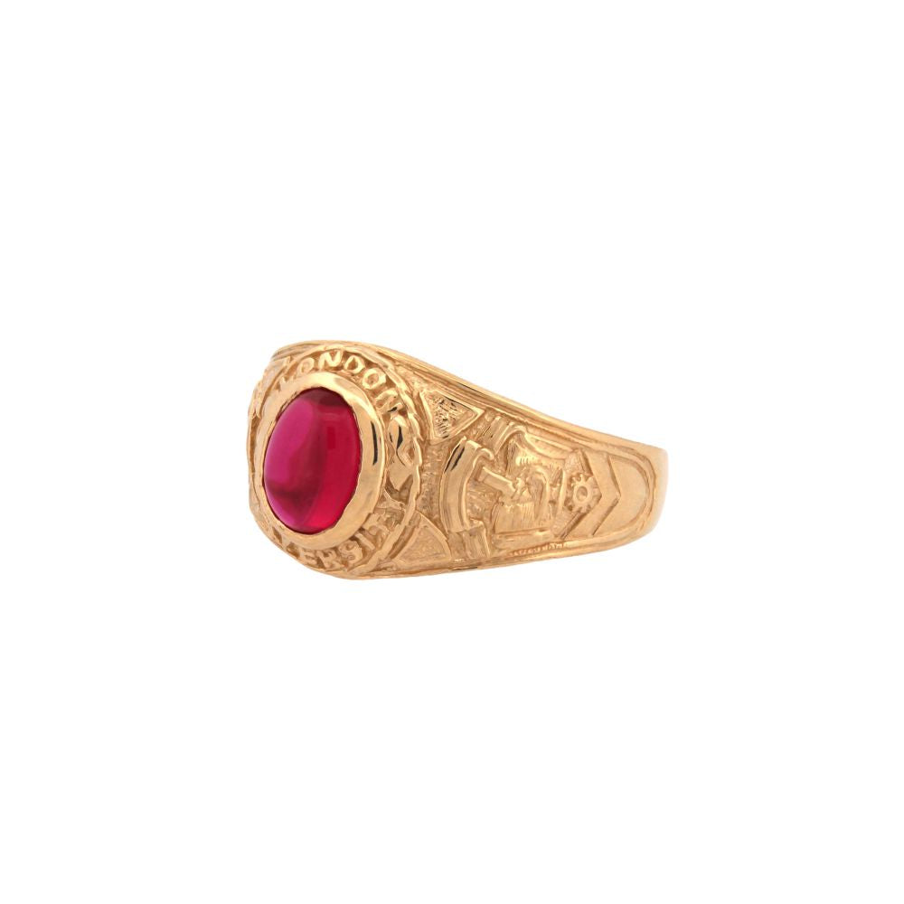 9ct Yellow Gold College Ring