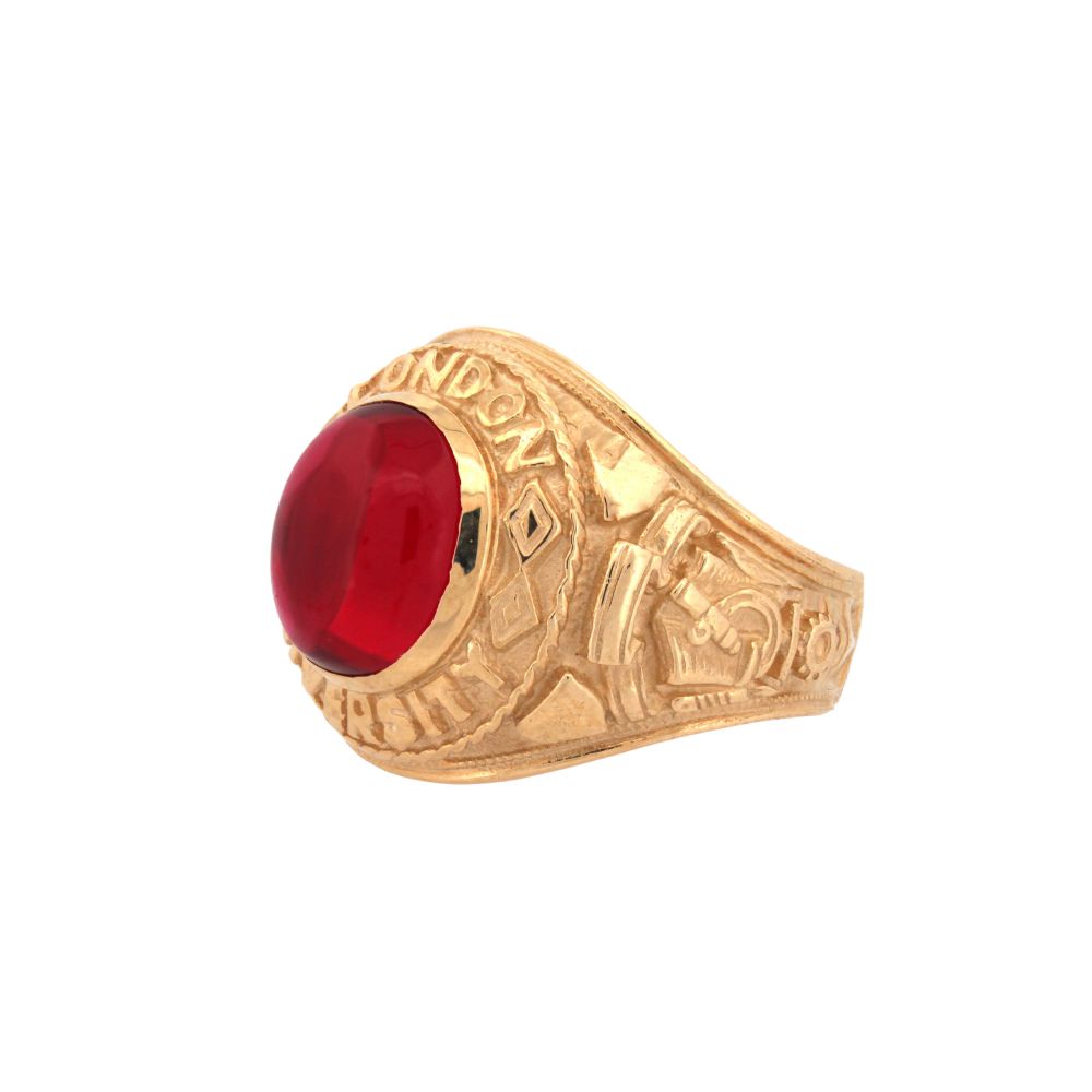 9ct Yellow Gold College Ring