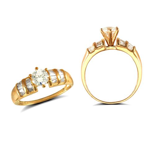 JRN470 | 9ct Yellow Gold Fancy Cubic Zirconia Ring