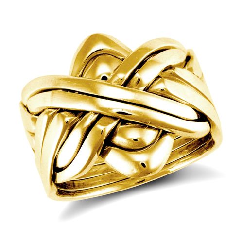 9ct Yellow Gold 8 Piece Puzzle Ring