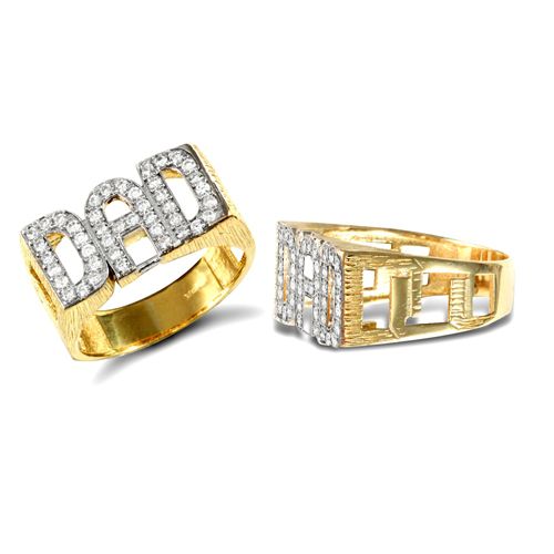 JRN502 | 9ct Yellow CZ 'Dad' Ring