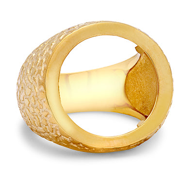 JRN555-F | 9ct Yellow Heavy Weight Round Full Sov Ring Mount