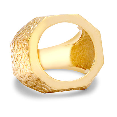 9ct Yellow Heavy Weight Full Sov Octagonal Ring Mount