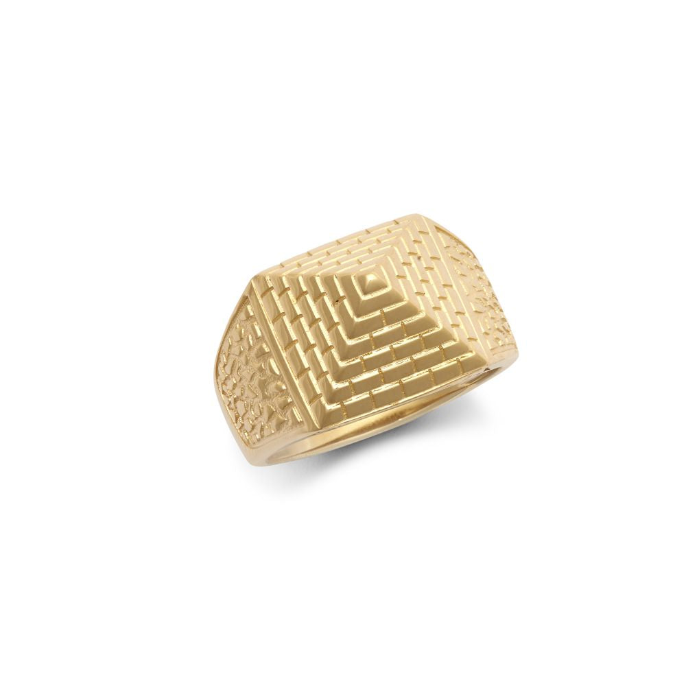 JRN582 | 9ct Yellow Gold Pyramid Ring