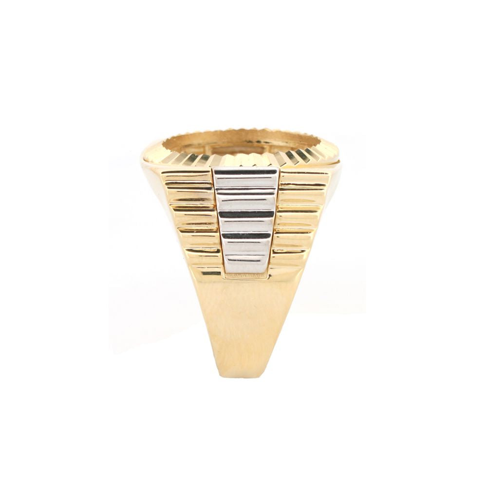 JRN590-F | 9ct 2 Colour Gold Full Sovereign Ring