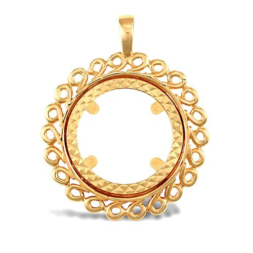 JSP008-H | 9ct Yellow Gold Half Sovereign Pendant