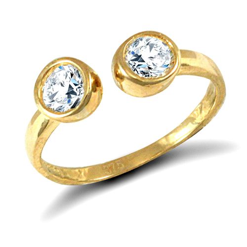 JTR011 | 9ct Yellow Gold Cubic Zirconia Toe Ring