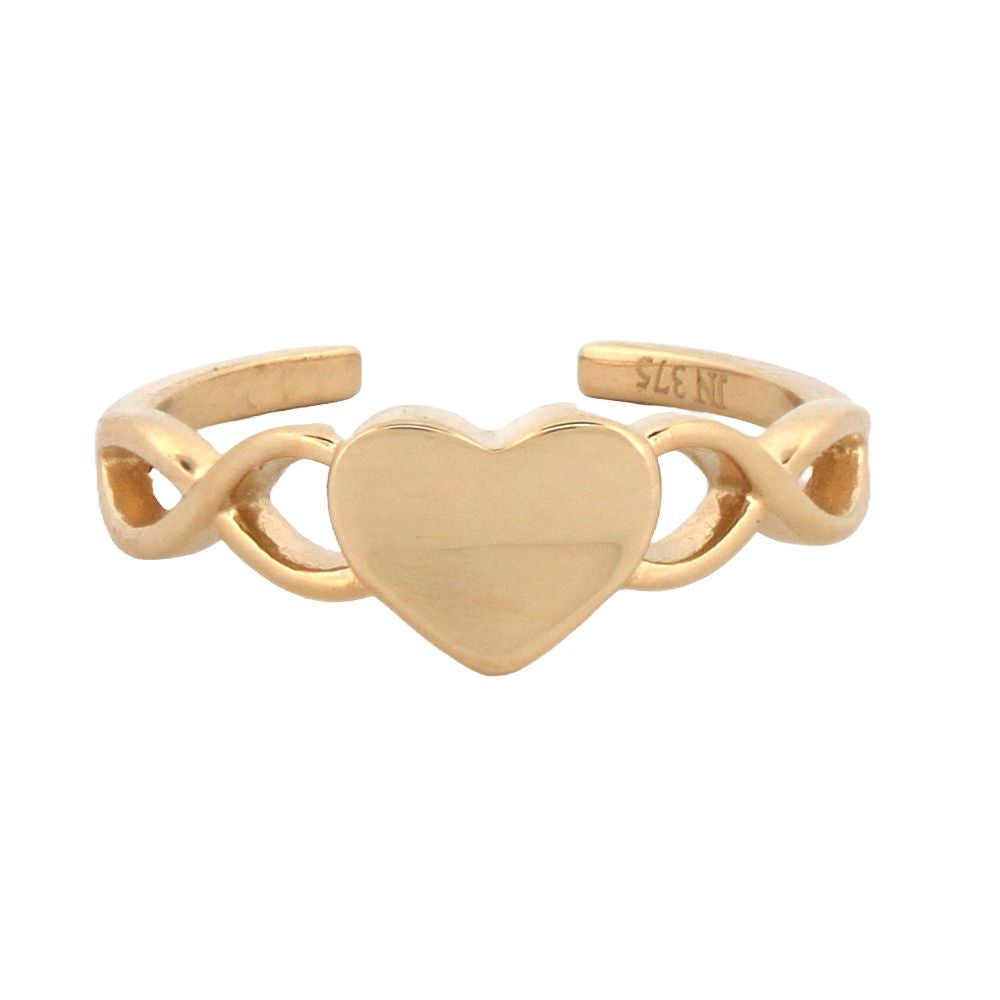 JTR024 | 9ct Yellow heart toe ring