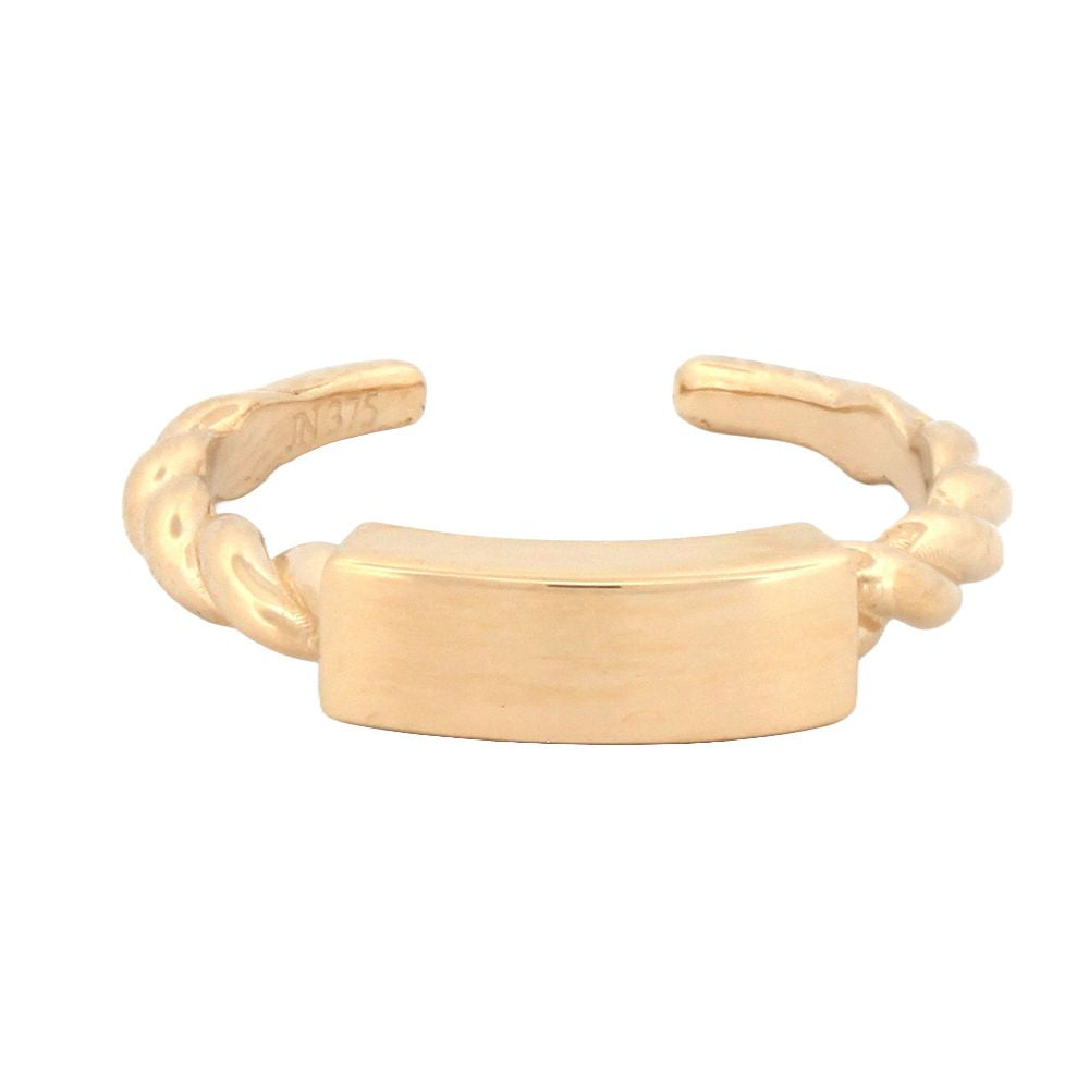 JTR027 | 9ct Yellow ID plate toe ring