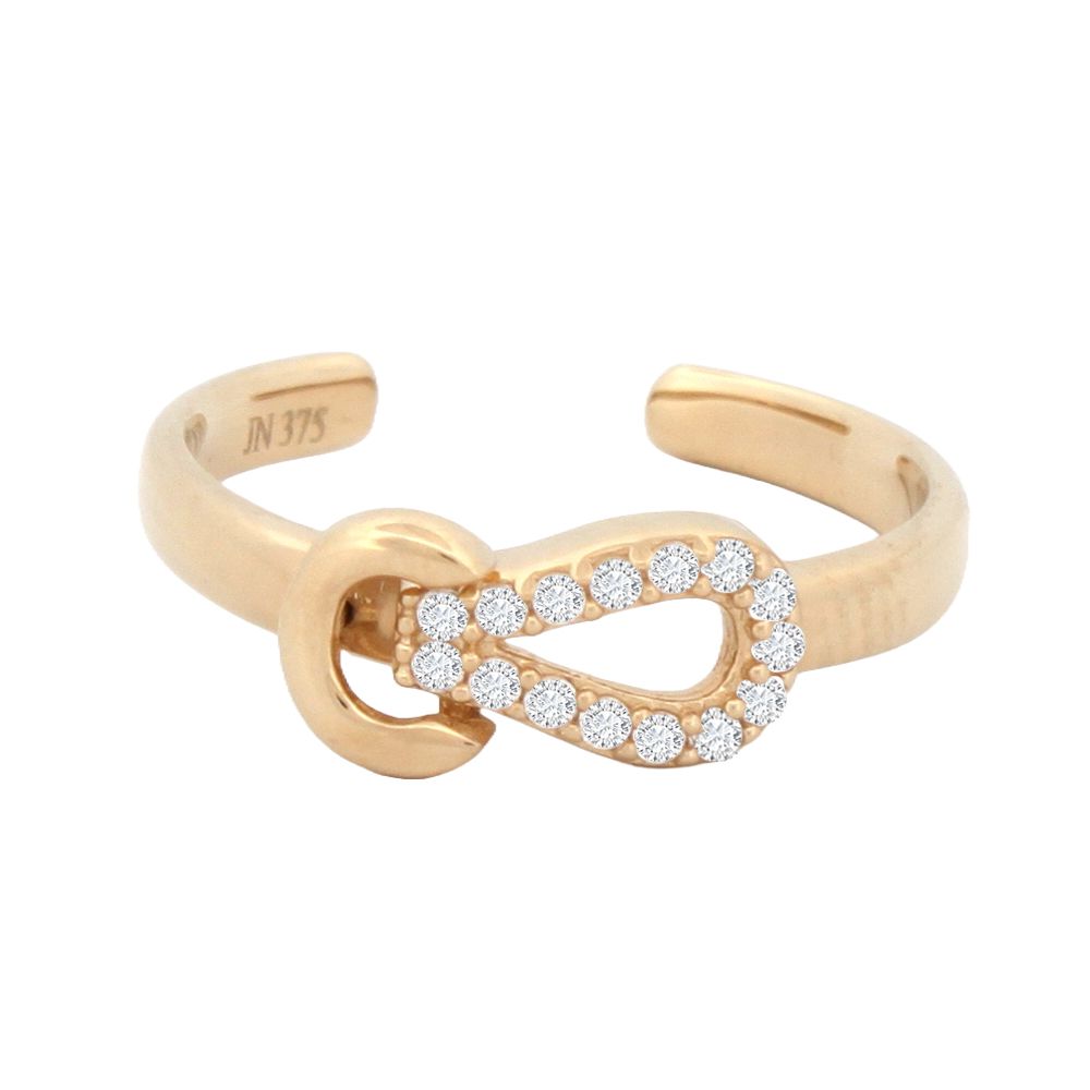 JTR030 | 9ct Yellow CZ set toe ring