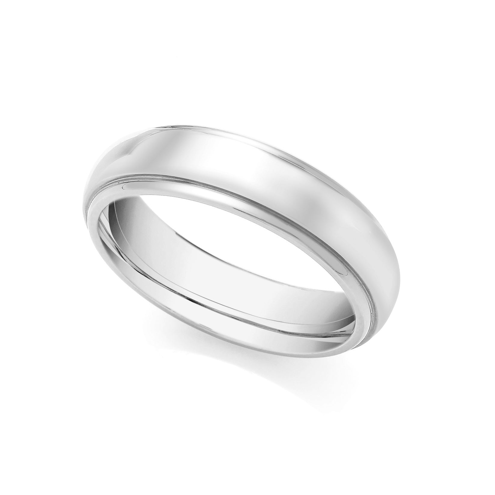 JWR100-18-6 | 18ct White Fancy 6mm Wedding Band