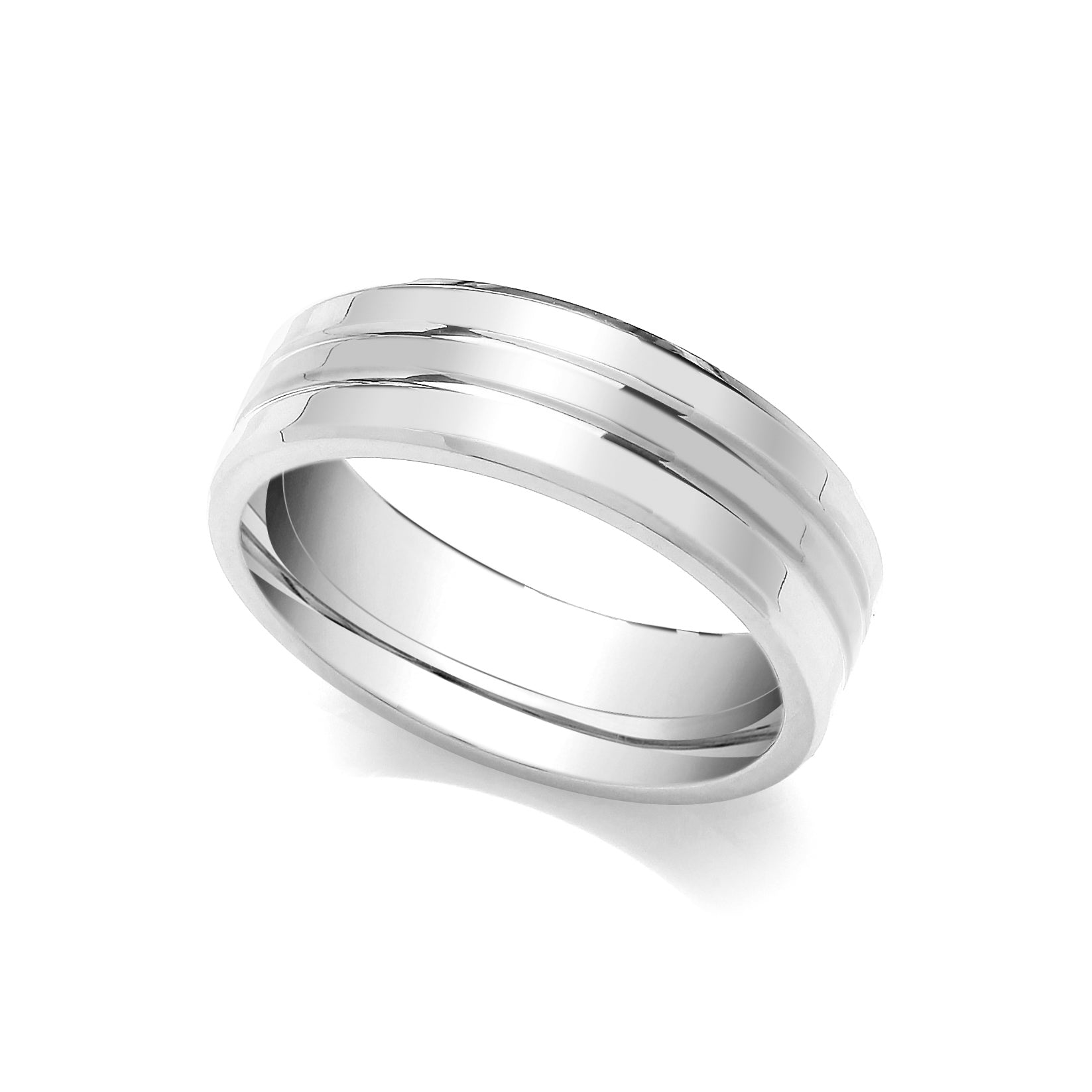 JWR119-18-5 | 18ct White Fancy 5mm Wedding Band