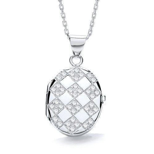 Oval Shape with Design of Cz's Locket