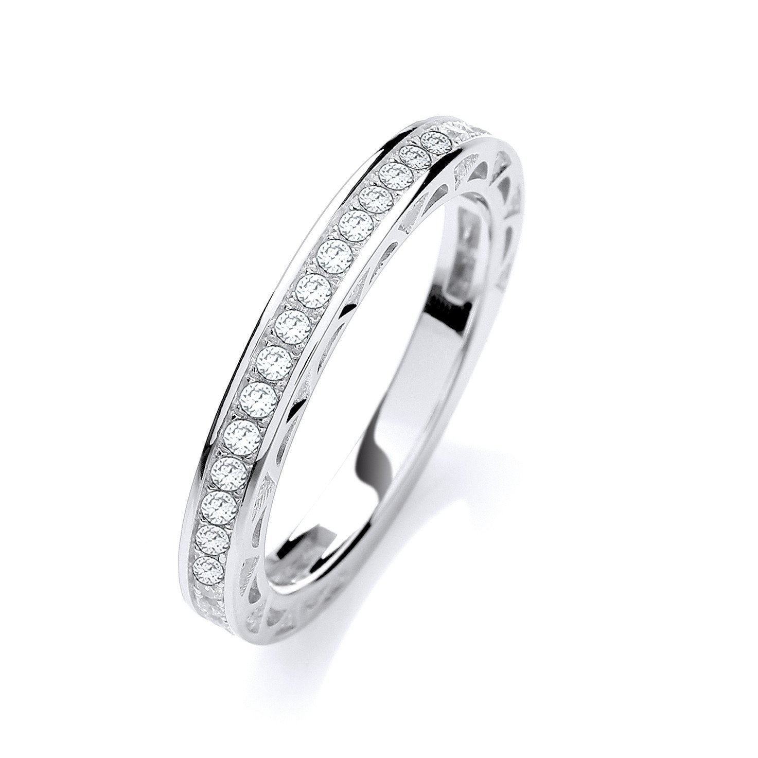 Micro Pave' 3/4 ET Ring Cz