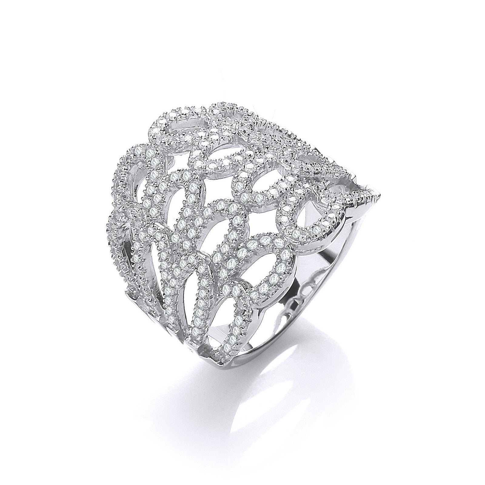 Micro Pave' Cz Fancy Ring