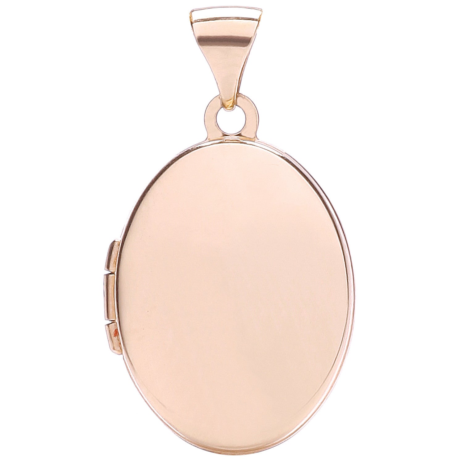 Rose Gold Oval Shaped Plain Locket - 9ct Gold
