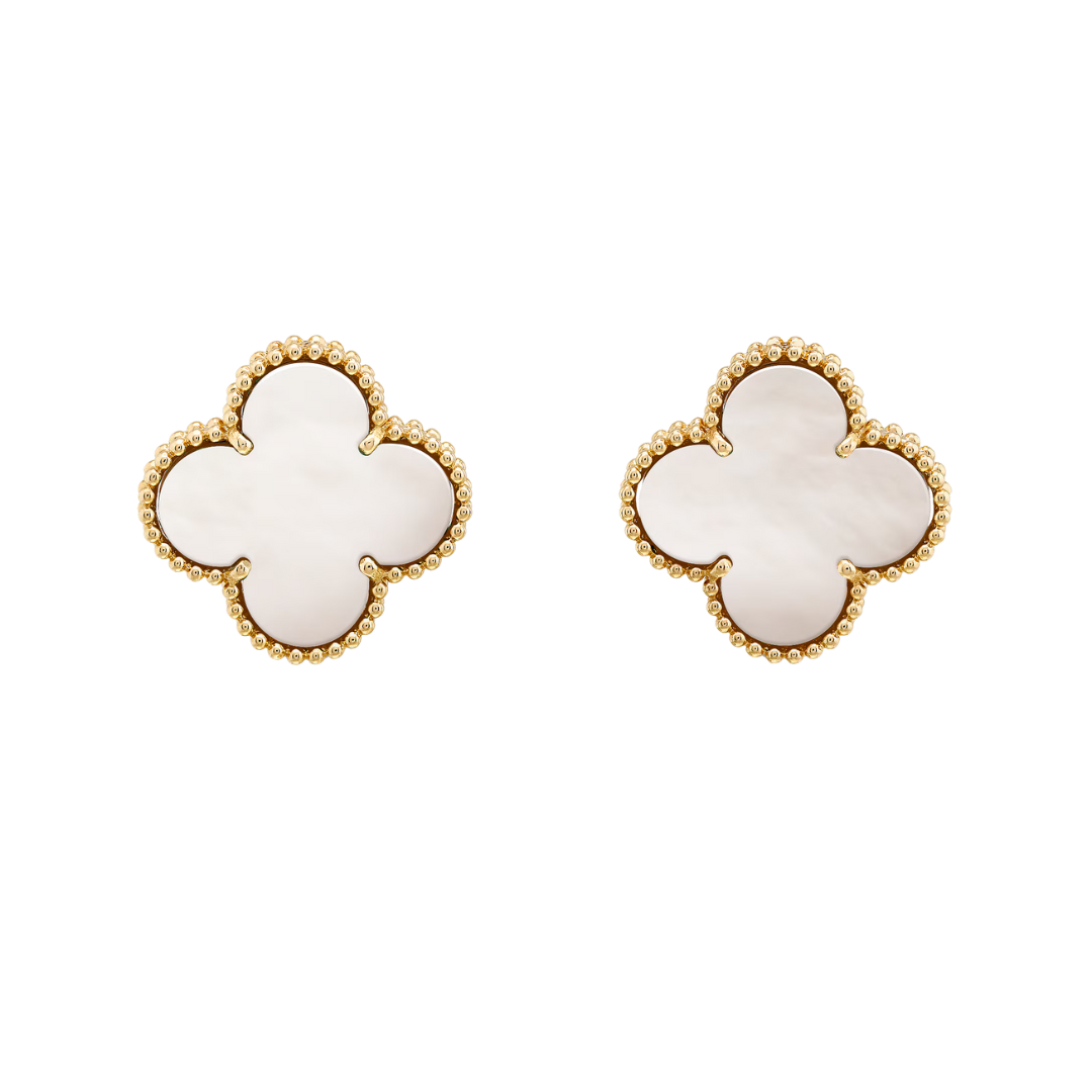 Van Cleef & Arpels Magic Alhambra Earrings Mother-Of-Pearl 18K Yellow Gold
