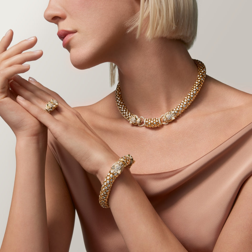 Cartier Panthère de Cartier Ring Paved Yellow Gold