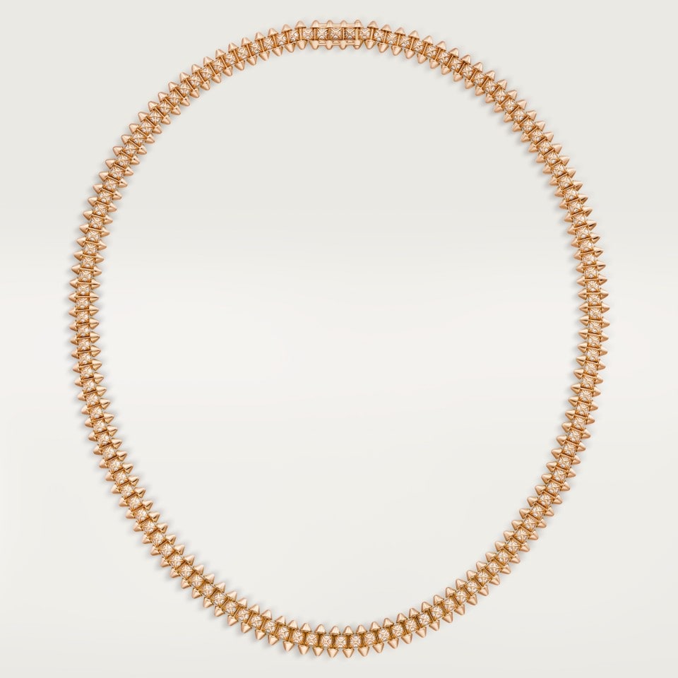 Cartier Clash de Cartier Flexible Necklace Small Paved Rose Gold Diamonds