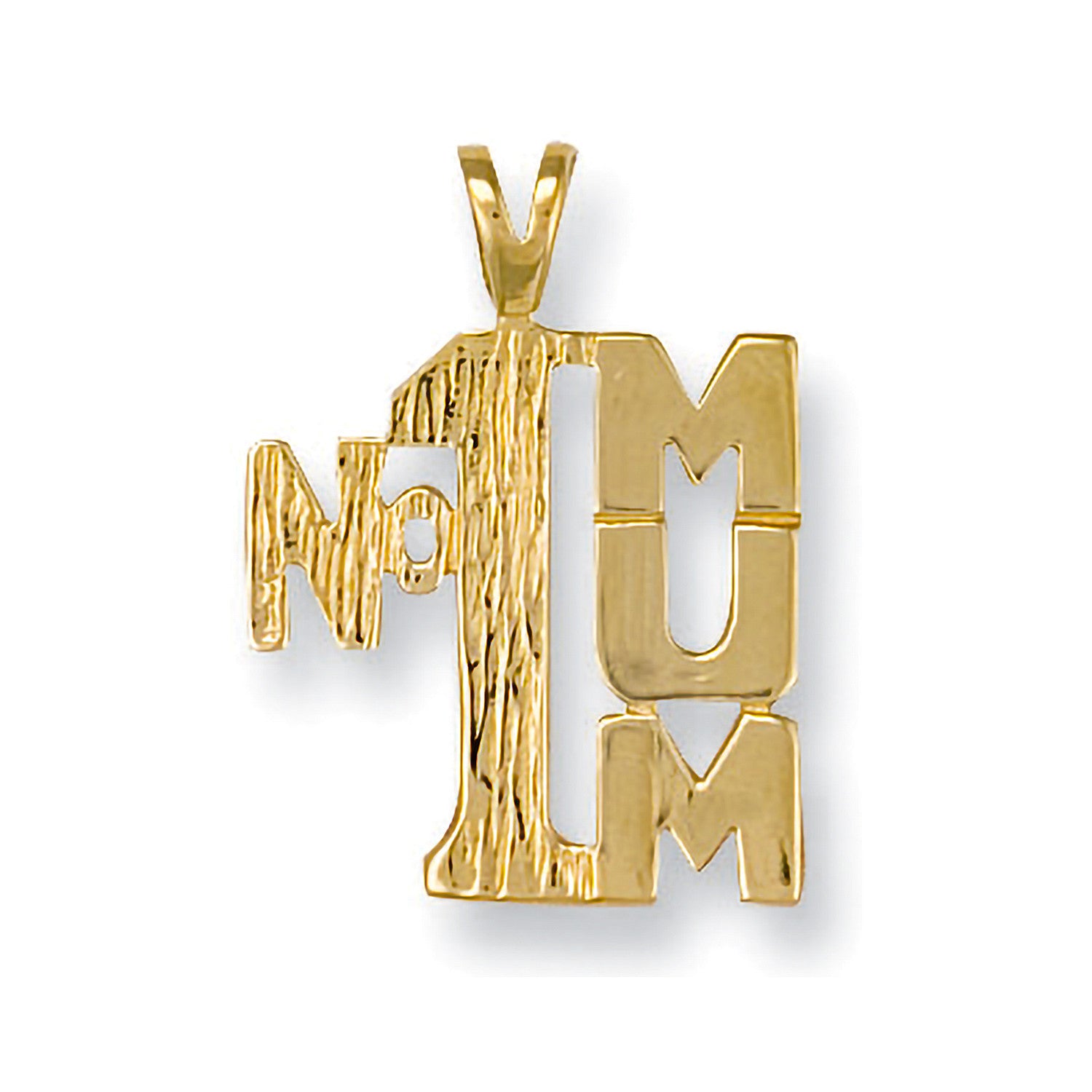 Yellow Gold No:1 Mum Pendant - 9ct Gold