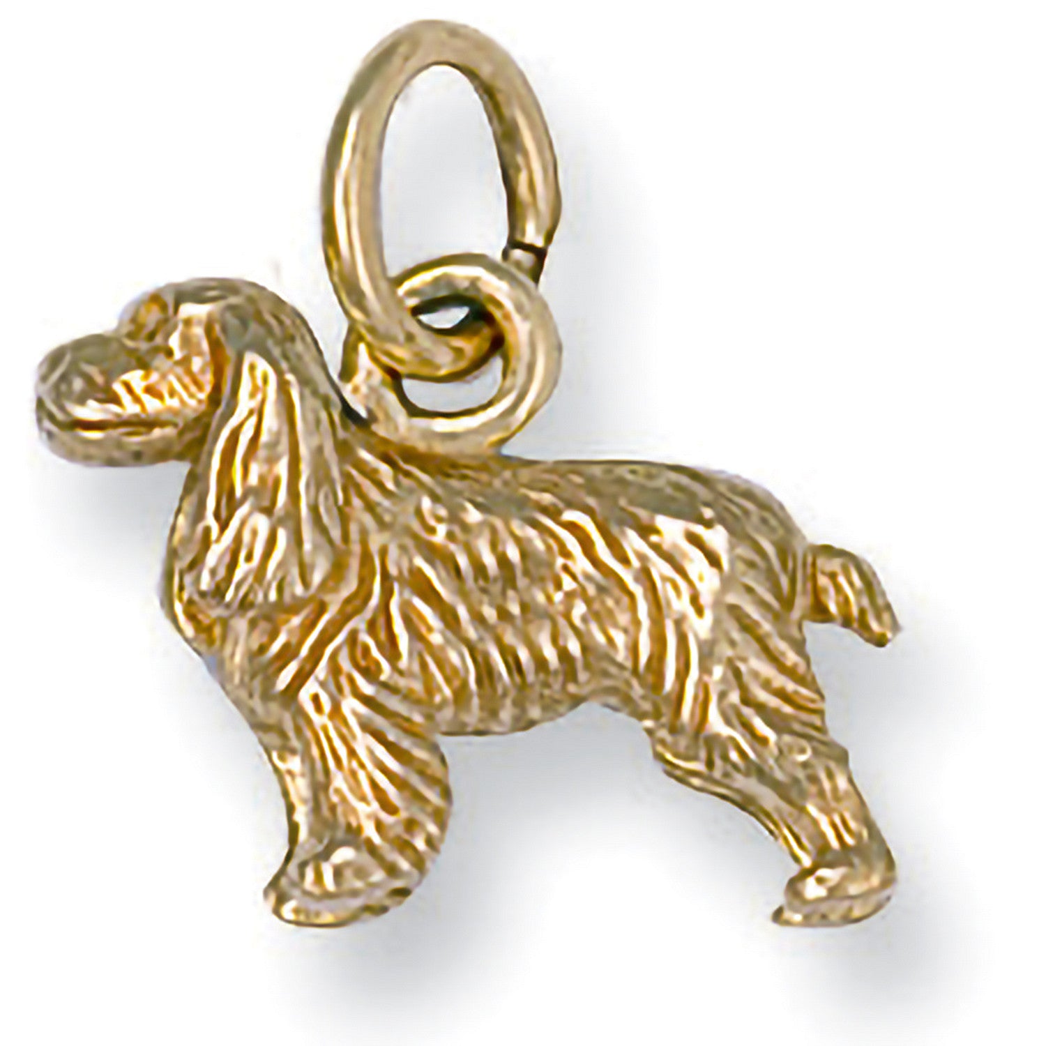 Yellow Gold Cocker Spaniel Dog Pendant - 9ct Gold