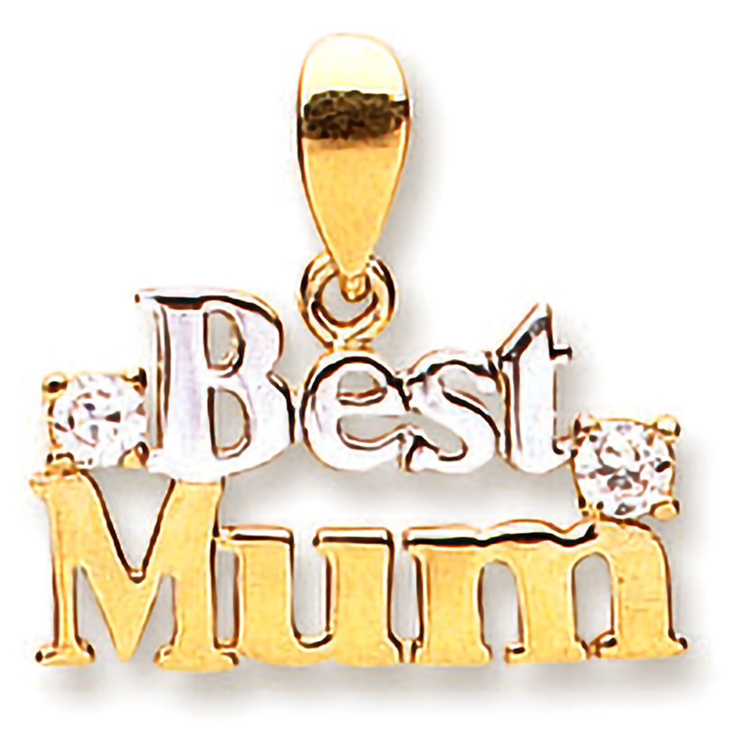 Y & W/G Best Mum Pendant