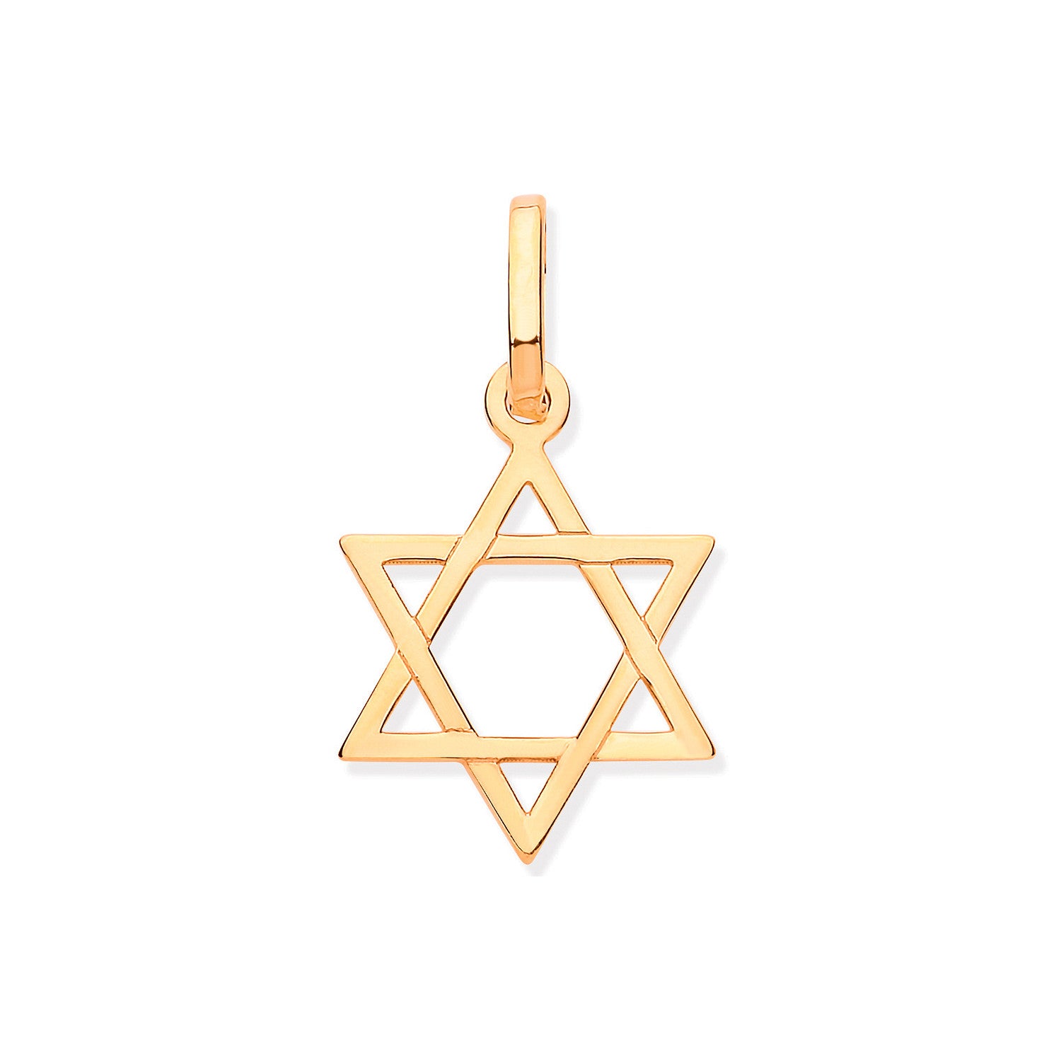 Yellow Gold Star of David Pendant - 9ct Gold