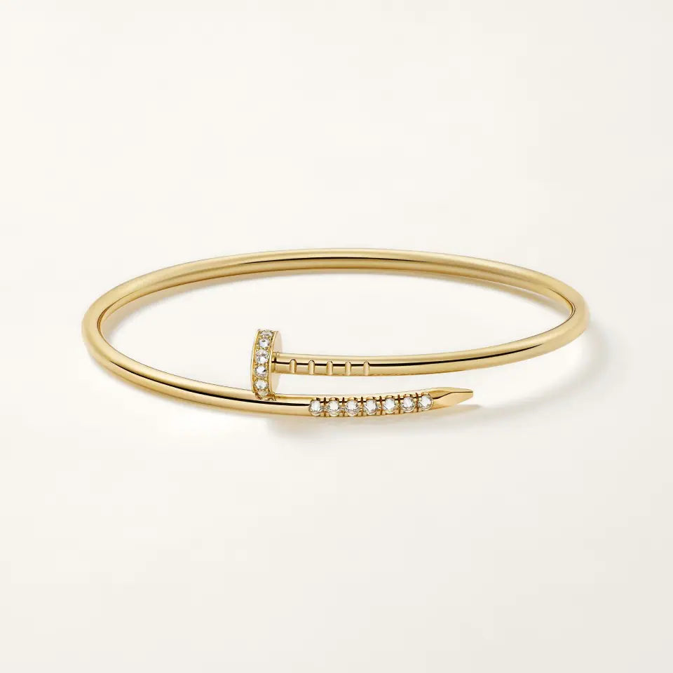 Cartier Juste un Clou Bracelet Small Model Reverse-Set Diamonds 18K Yellow Gold