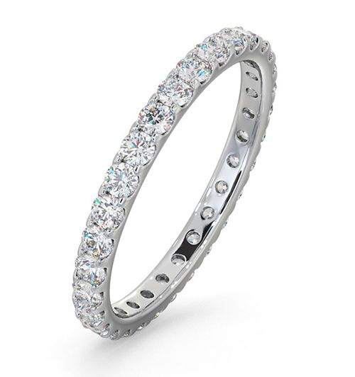 PTFE002-100-GVS | Platinum Claw Set Full Eternity Ring Natural Diamond 1.00ct G VS