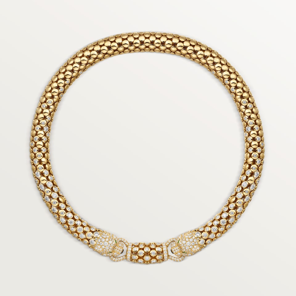Cartier Panthère de Cartier Necklace Paved Yellow Gold