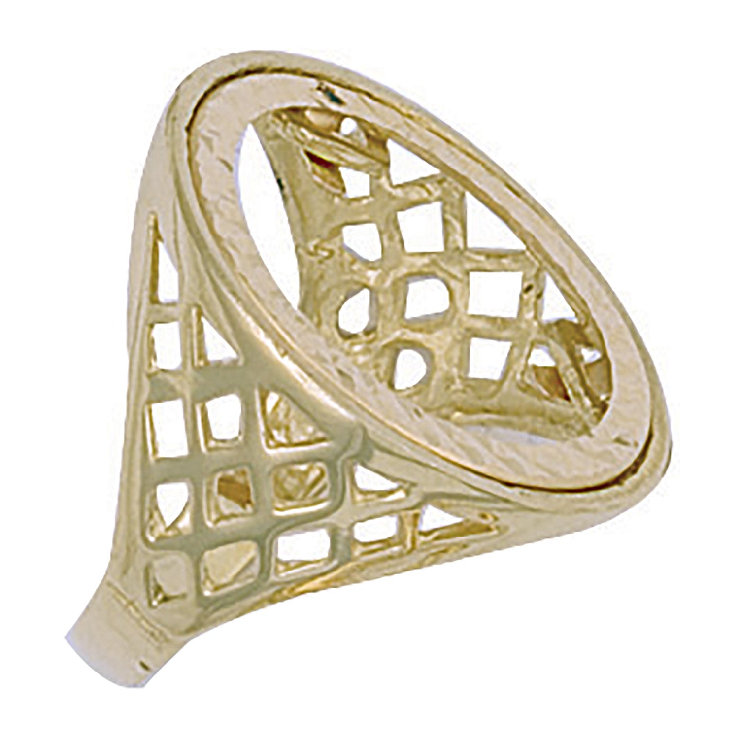 Yellow Gold (Half) Basket Sides Sovereign Ring - 9ct Gold