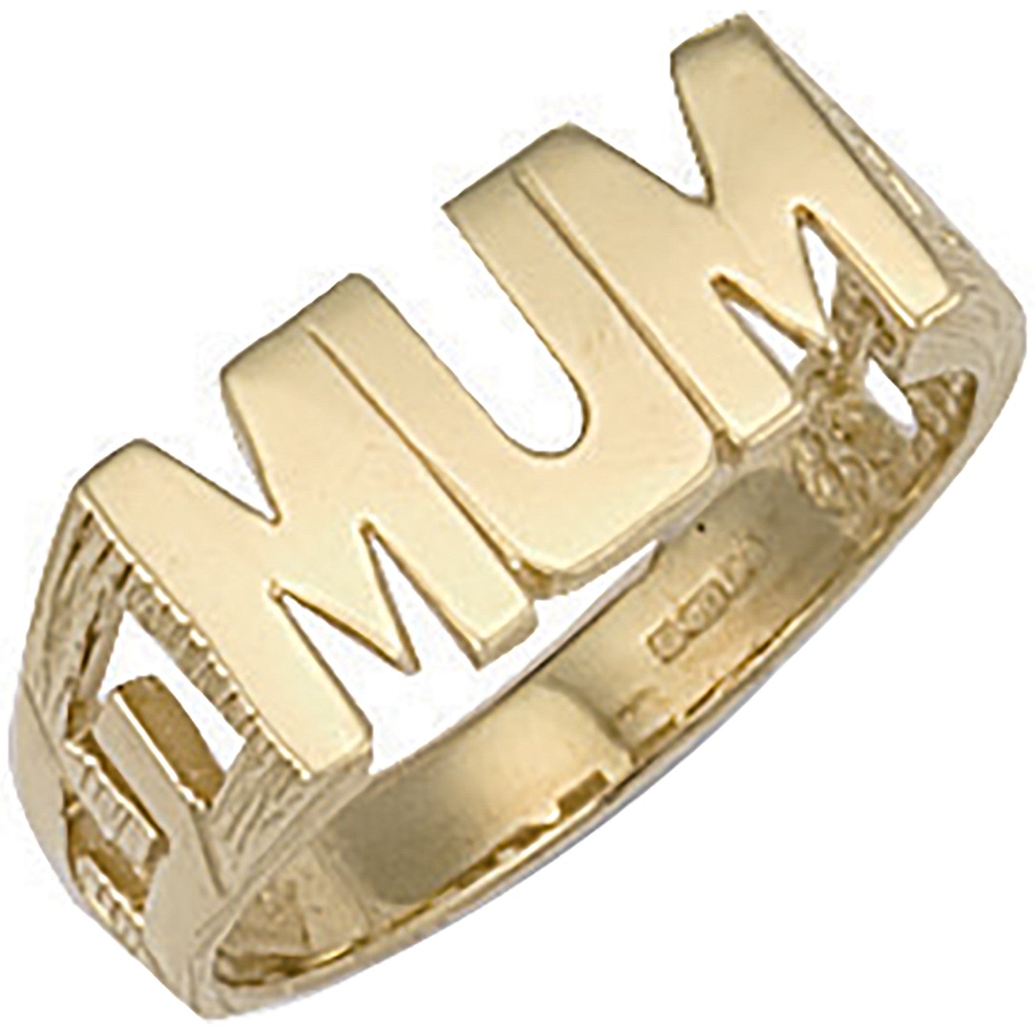 Yellow Gold ID Sides Mum Ring - 9ct Gold