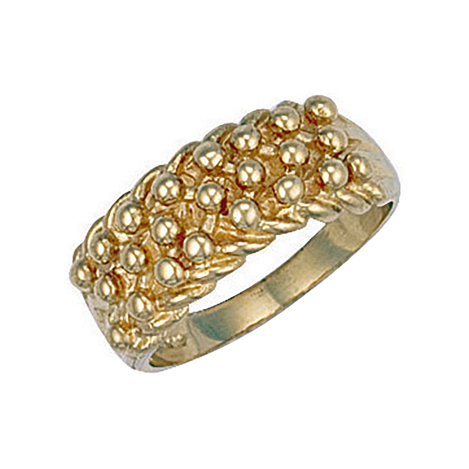 Y/G Woven Back 3 Row Keeper Ring