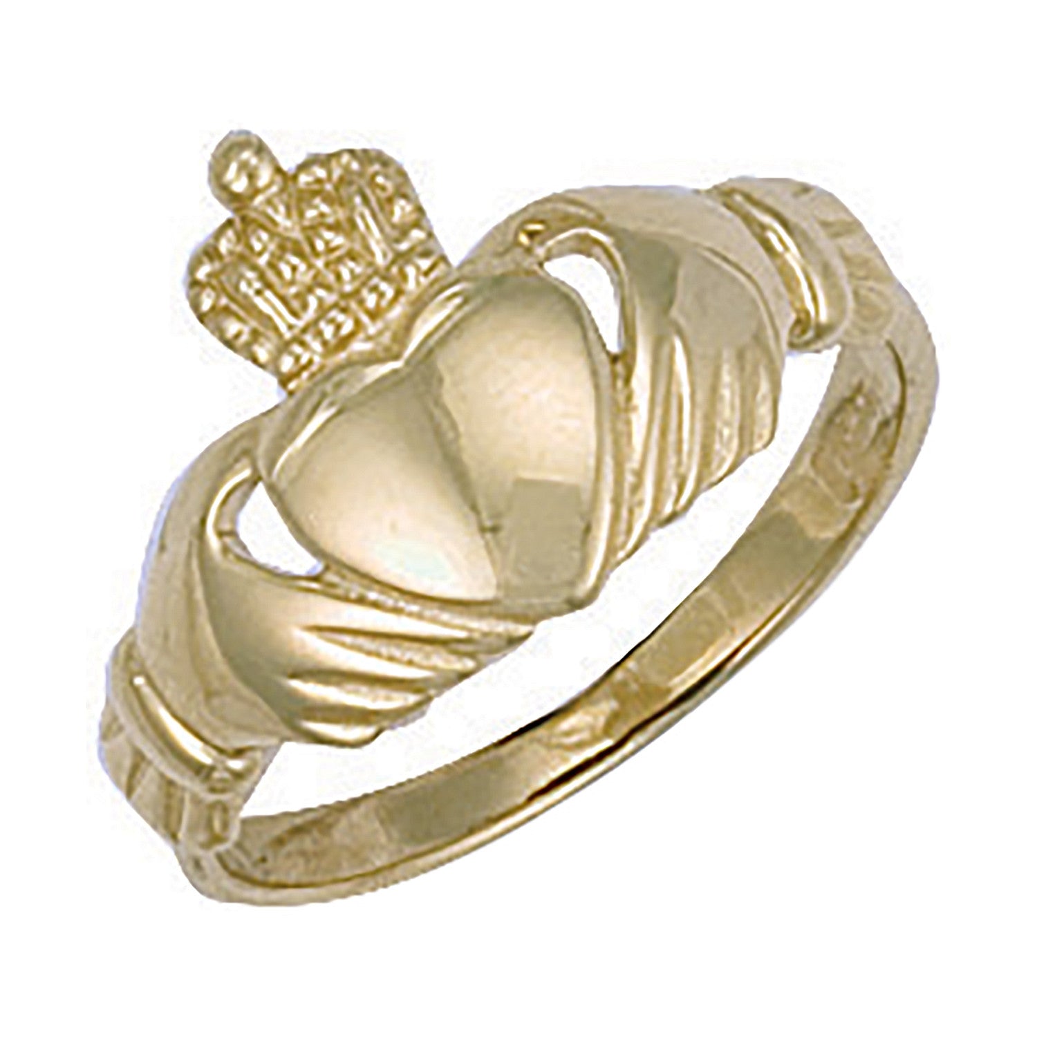 Yellow Gold Claddagh Ring - 9ct Gold