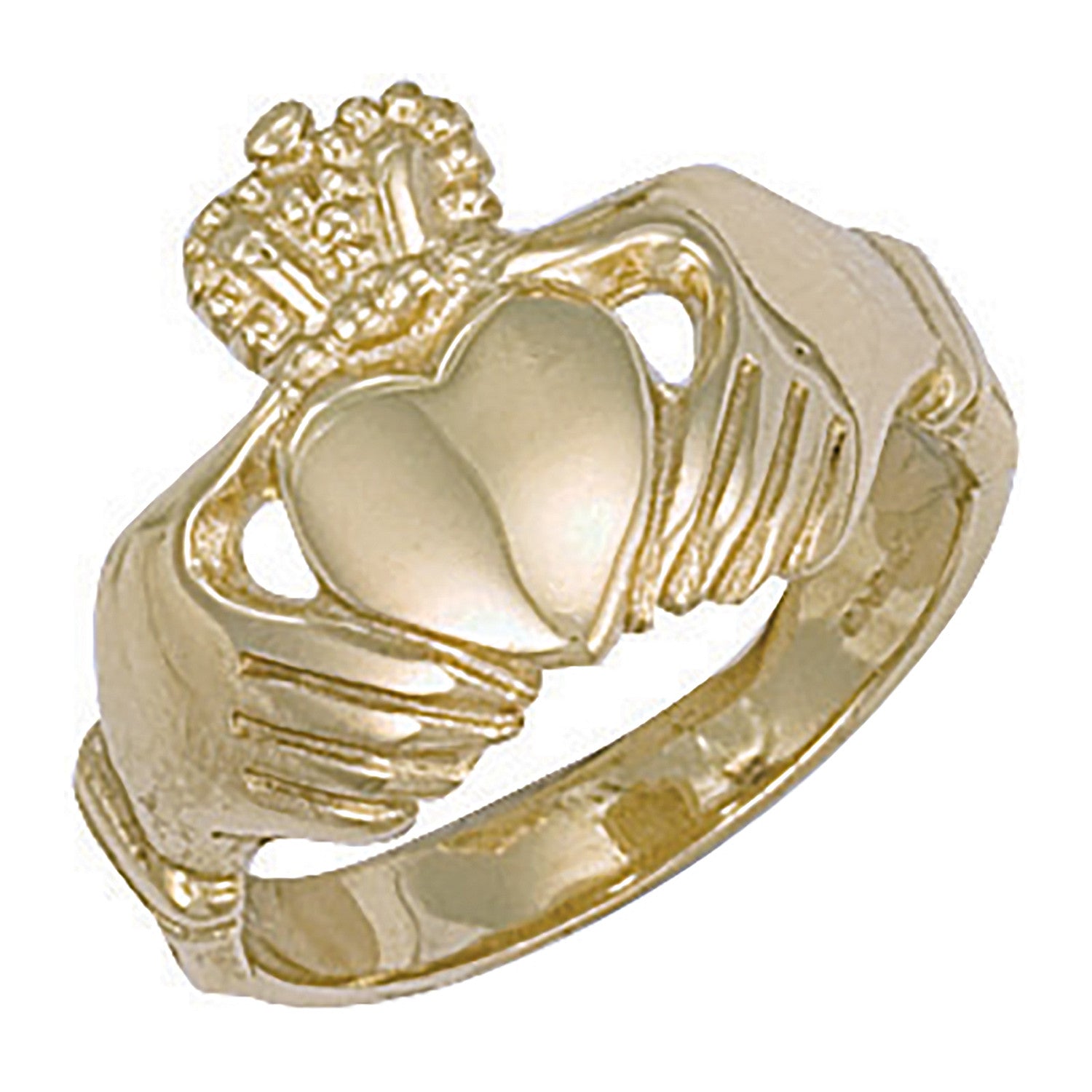 Yellow Gold Claddagh Ring - 9ct Gold