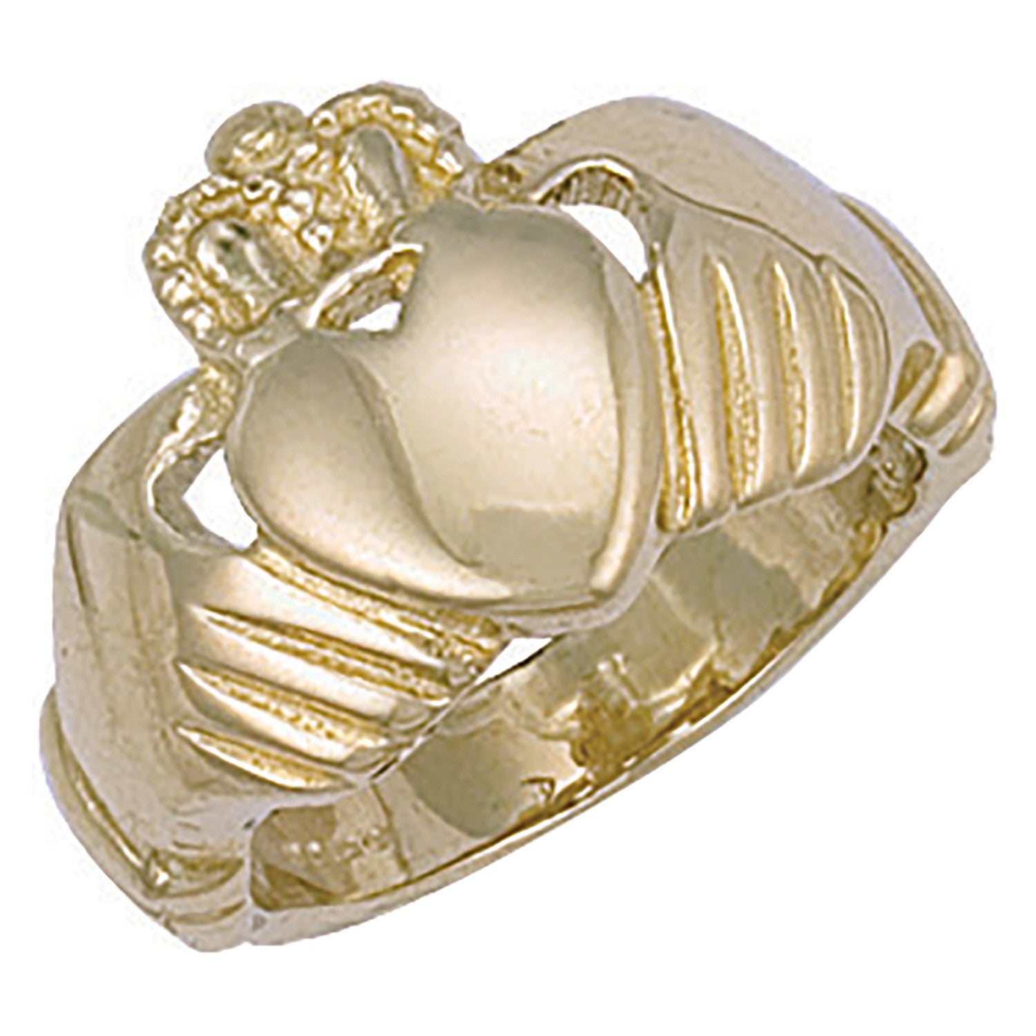 Yellow Gold Claddagh Ring - 9ct Gold