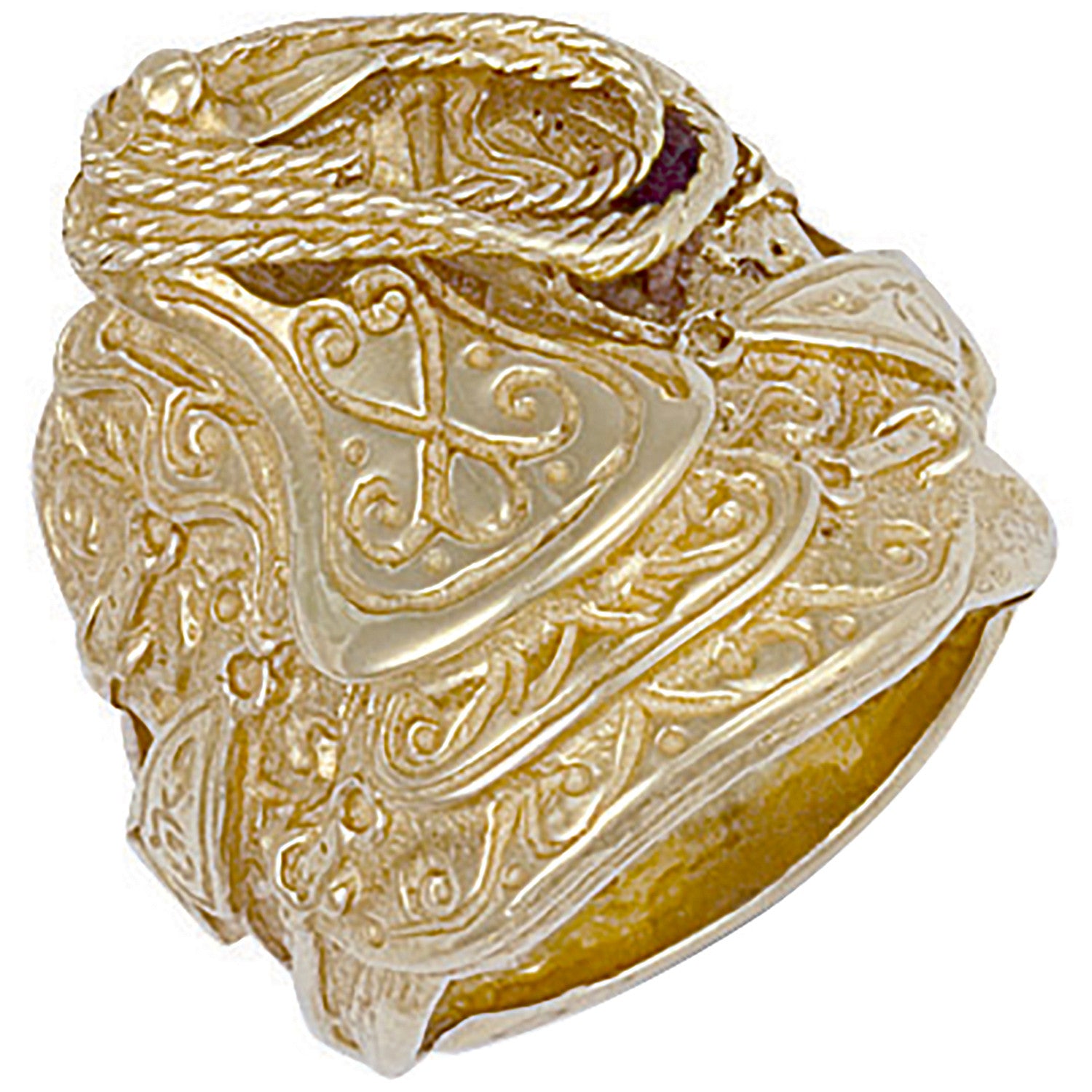 Yellow Gold Saddle Ring - 9ct Gold