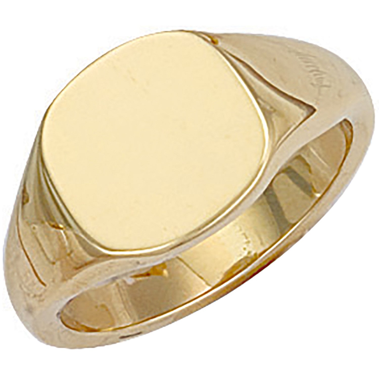 Yellow Gold Cushion Plain Signet Ring - 9ct Gold