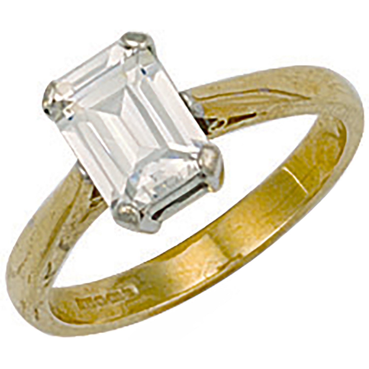 Yellow Gold Fancy Cubic Zirconia Ring - 9ct Gold