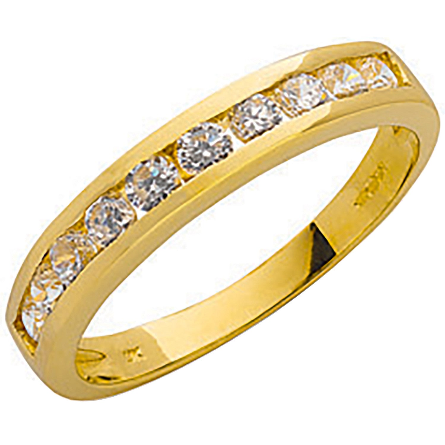 Yellow Gold Cubic Zirconia Eternity Ring - 9ct Gold