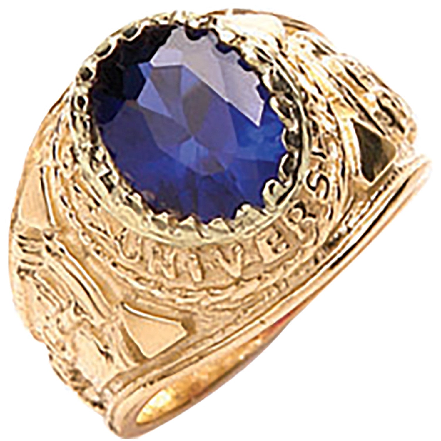 Yellow Gold Blue Cubic Zirconia Baby Collage Ring - 9ct Gold