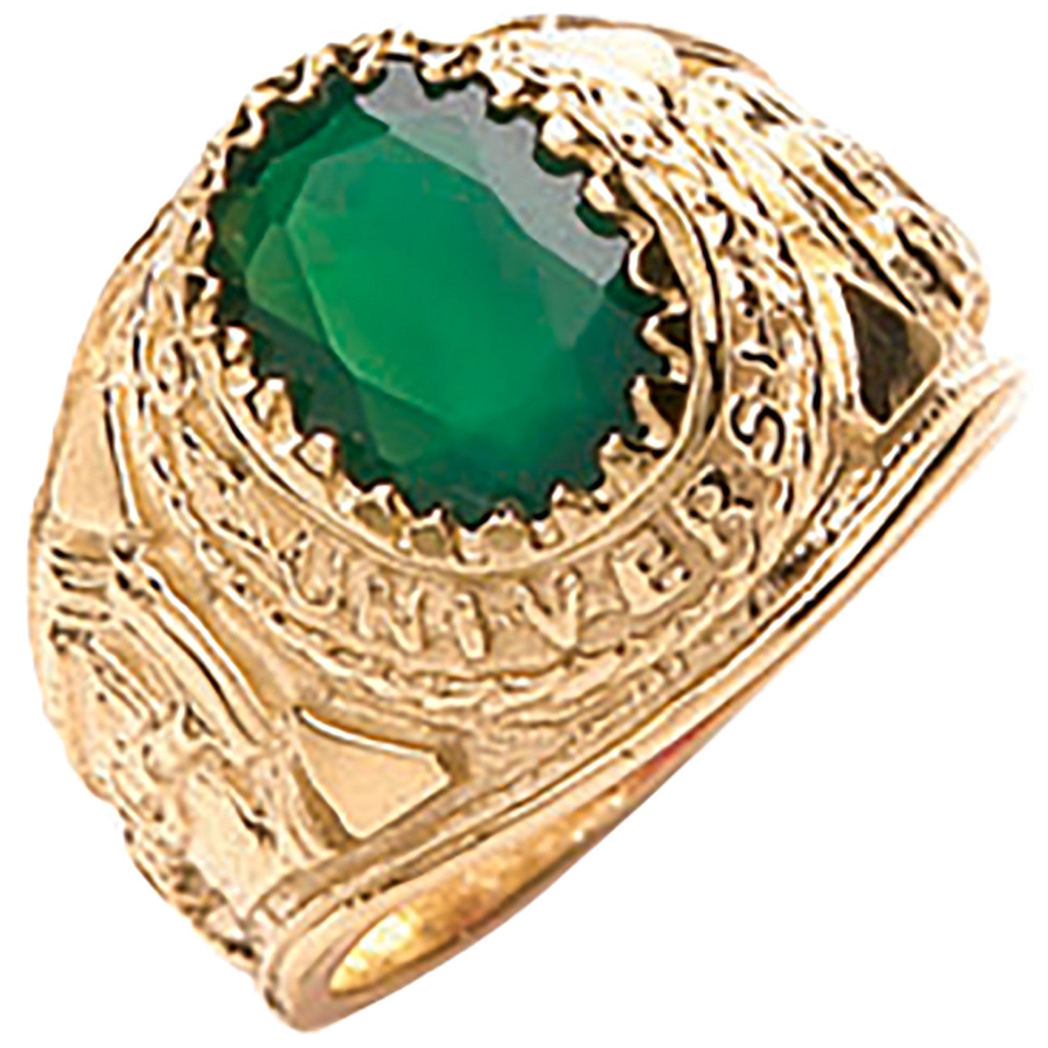 Yellow Gold Green Cubic Zirconia Baby Collage Ring - 9ct Gold