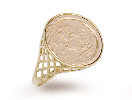 Yellow Gold (Tenth) Coin Ring - 9ct Gold