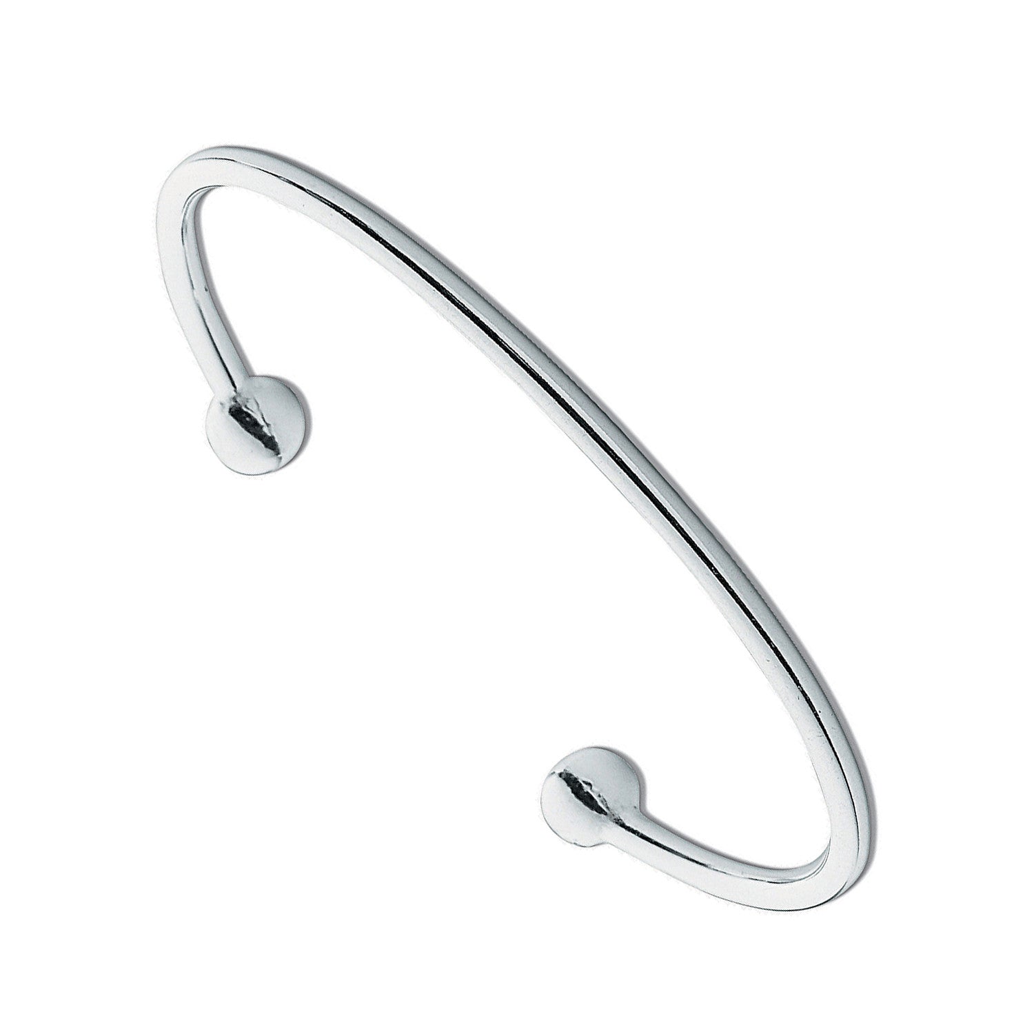 Silver Maiden Torque Bangle - Silver