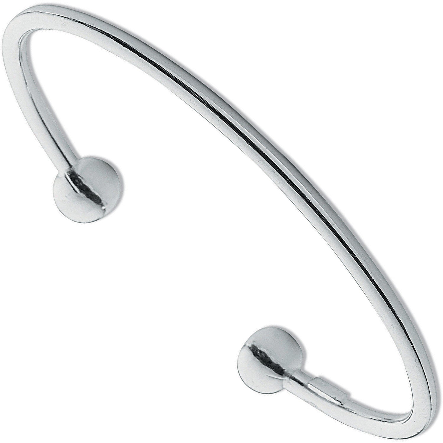 Silver 3mm Torgue Ladies Bangle - Silver
